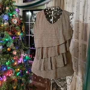 Brown layered top
